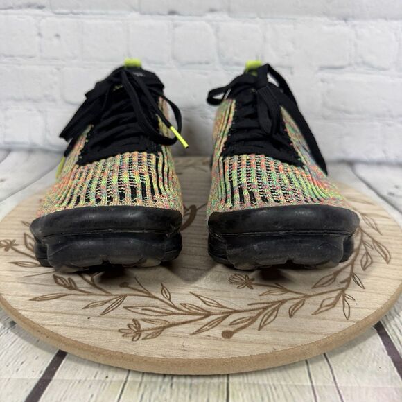 Nike Air VaporMax Flyknit 3 Men Size 8.5 Multicolor Neon Running Shoes main image 14